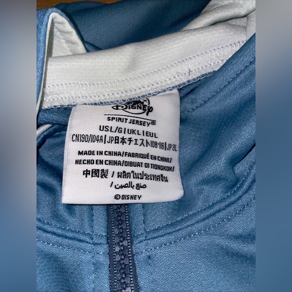 2022 Disney Parks Walt Disney World Blue Zip Track Jacket Spirit Jersey M L XL - Picture 9 of 15